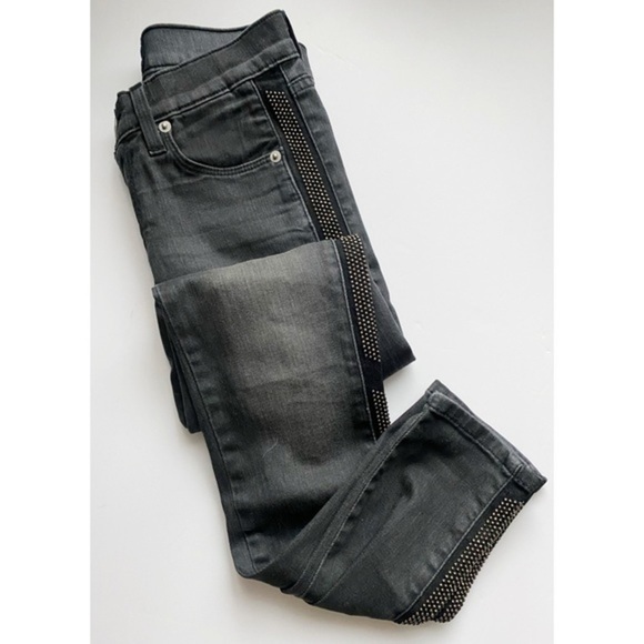 Hudson • Studded Luna Crop Super Skinny Jeans - Picture 2 of 9